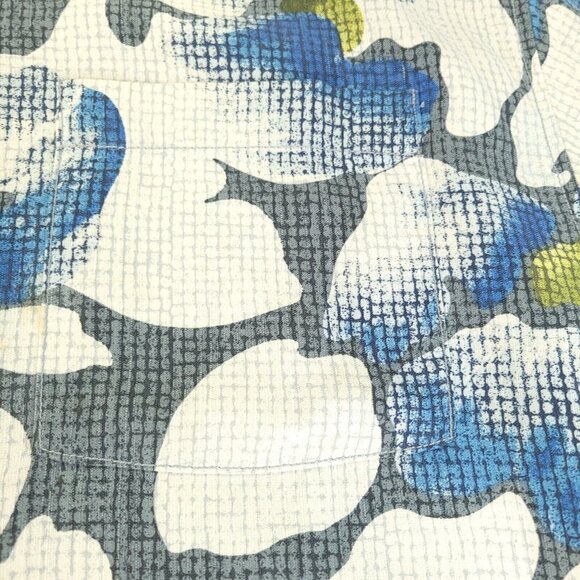 Tommy Bahama Shirt Mens Large Blue Floral Print Hawaiian Wood Button‎ 100% Silk - Picture 3 of 11